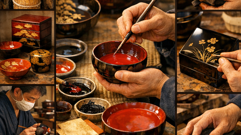 L’art du travail de la laque Urushi