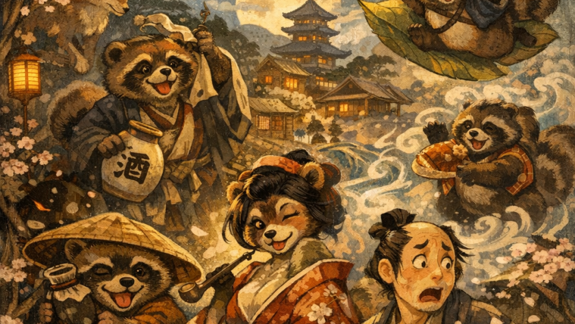 Les contes de Tanuki : les farceurs rusés