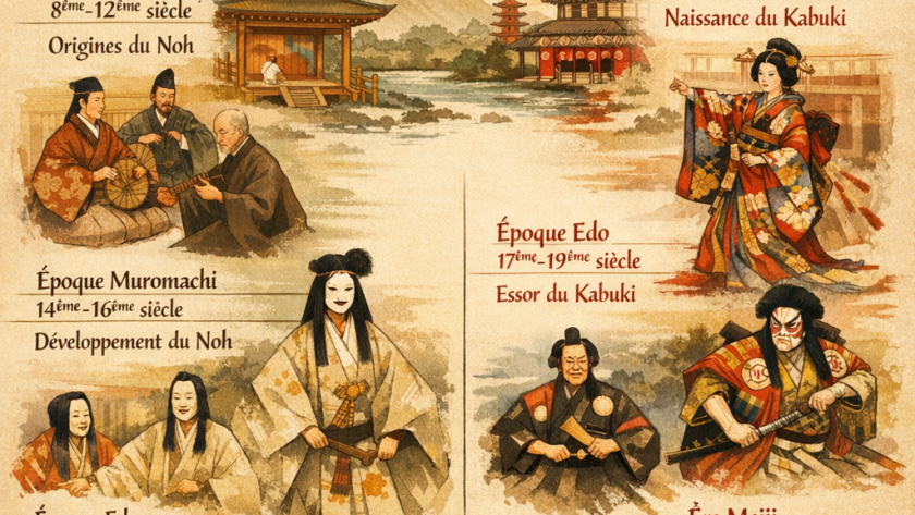 L’évolution du théâtre Noh et du Kabuki