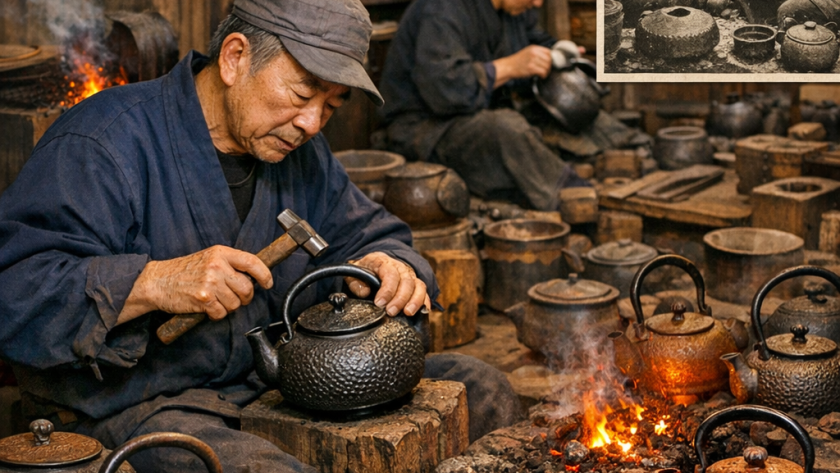 La tradition de la fabrication de théières en fer