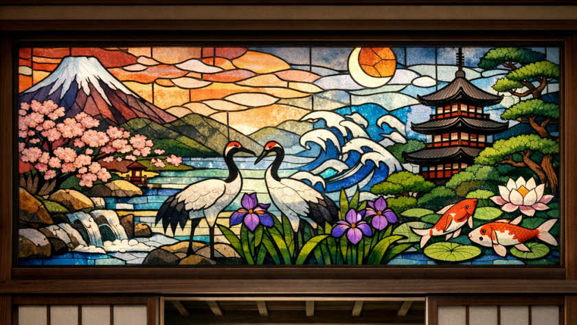 L’art du vitrail japonais : Ranma